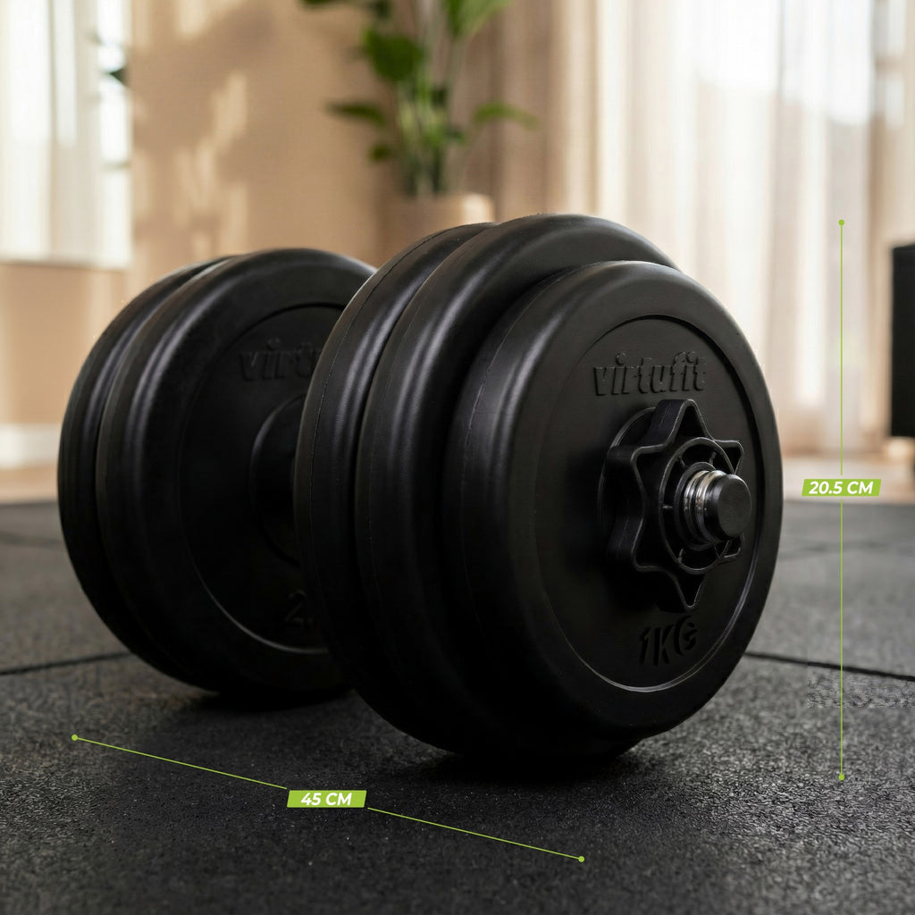 Haltère ajustable VirtuFit - Vinyle - 15 kg - Occasion