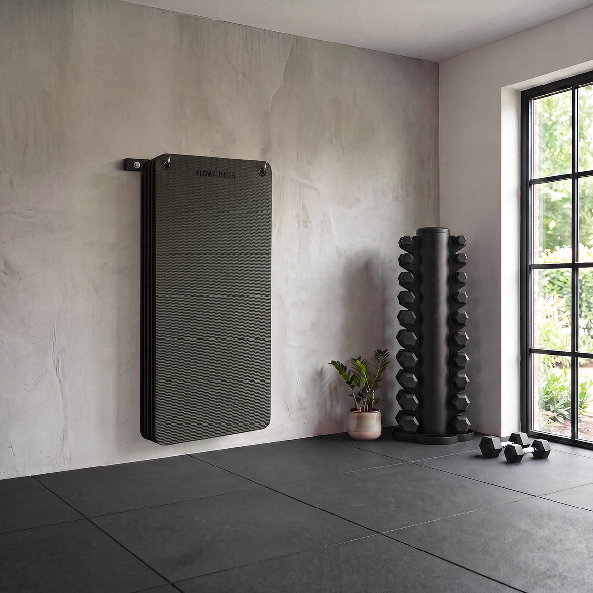 Flow Fitness Étagère murale pour tapis de fitness - Rangement - Montage mural