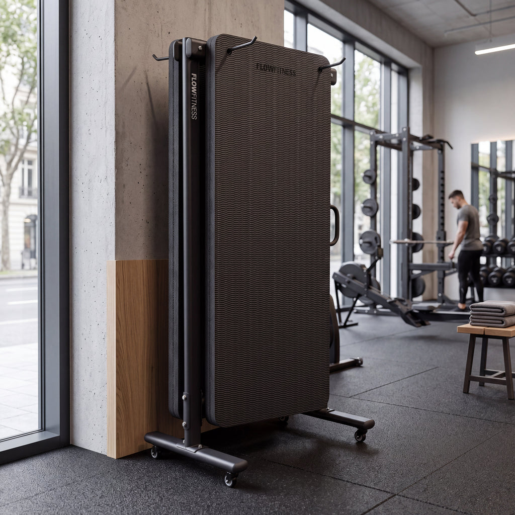 Étagère Flow Fitness pour tapis de fitness - Noir