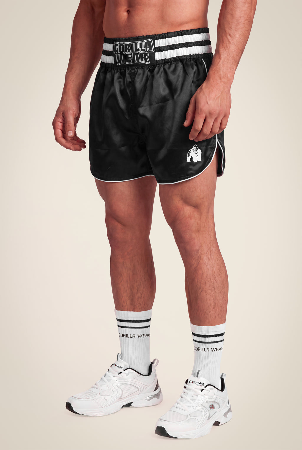 Gorilla Wear Tacoma Fighting Shorts - Noir/Blanc