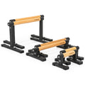 Gymstick Premium Parallettes - Supports de pompes - Bois/Noir - L - Seconde chance