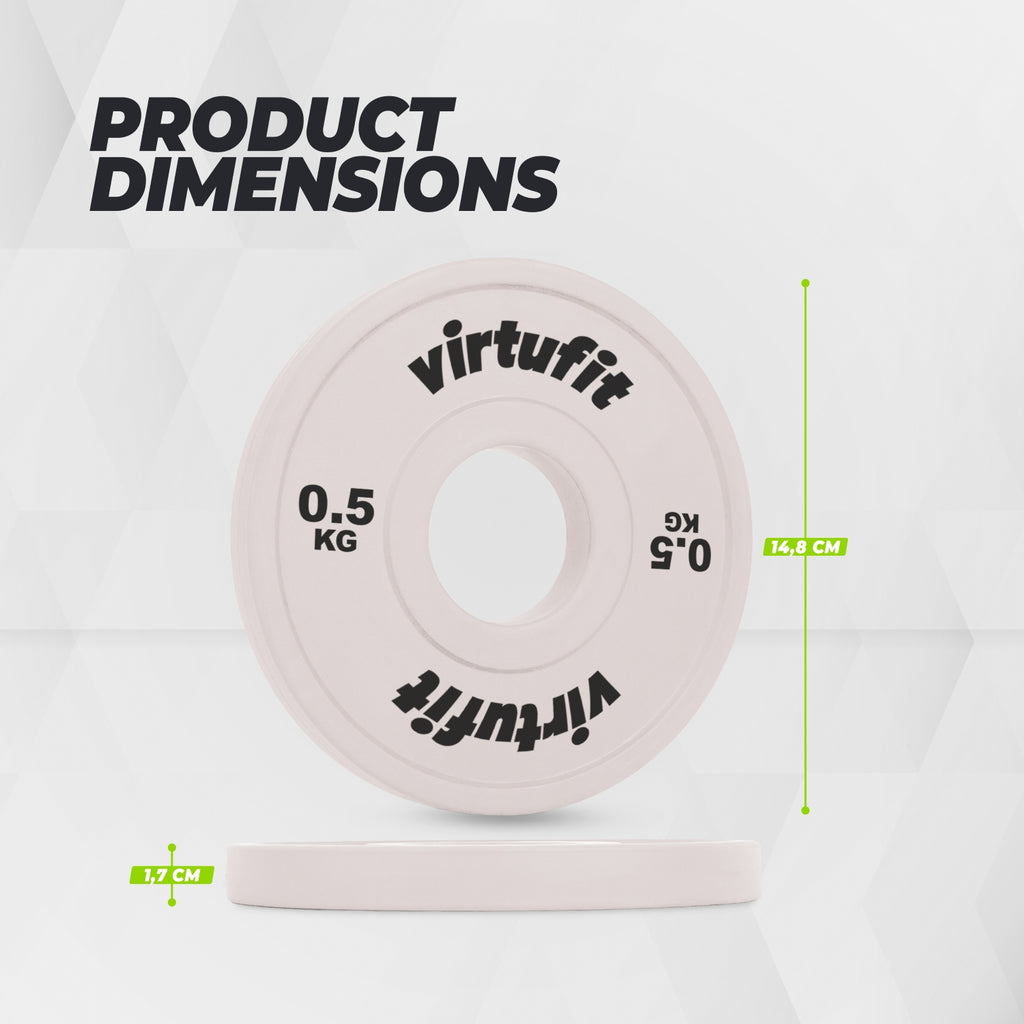 VirtuFit Olympic Fractional Plate - Weight Disc - Bumper Plate - 0.5 kg