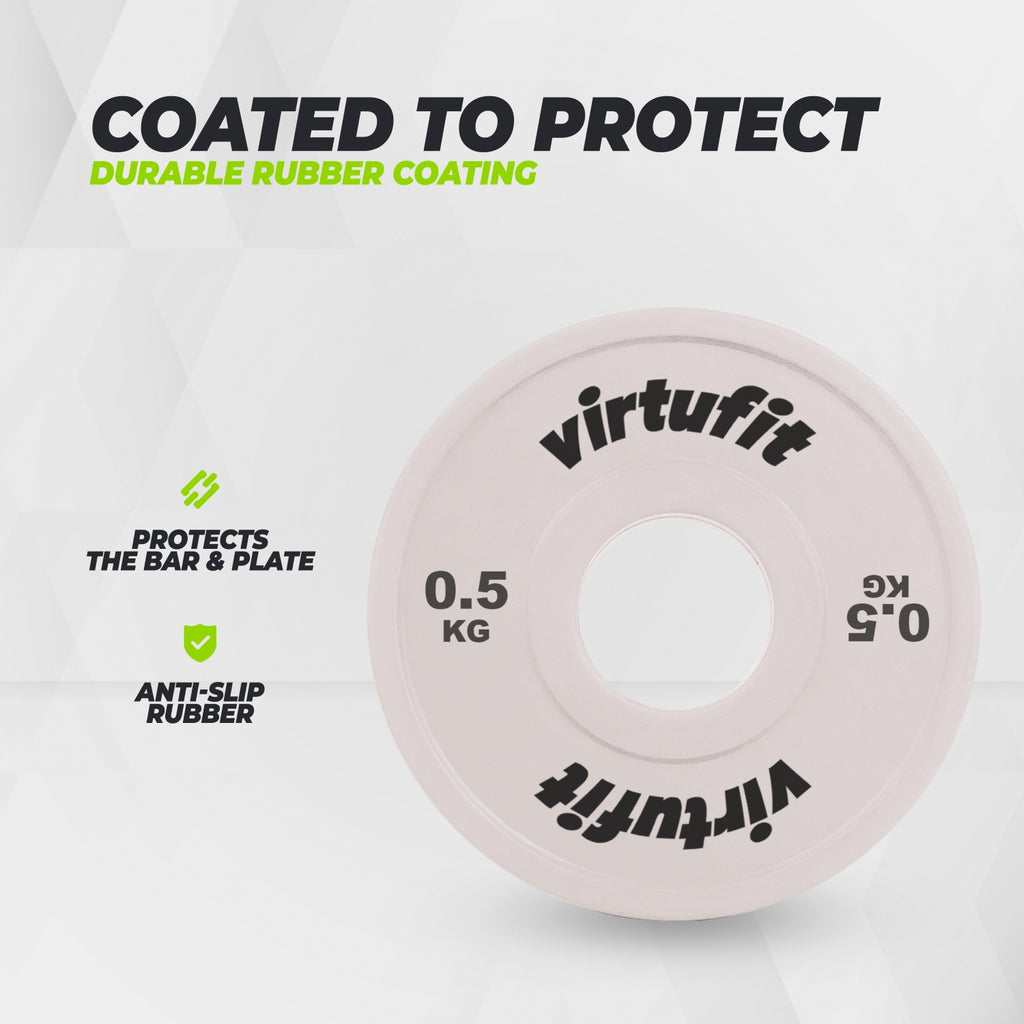 VirtuFit Olympic Fractional Plate - Weight Disc - Bumper Plate - 0.5 kg