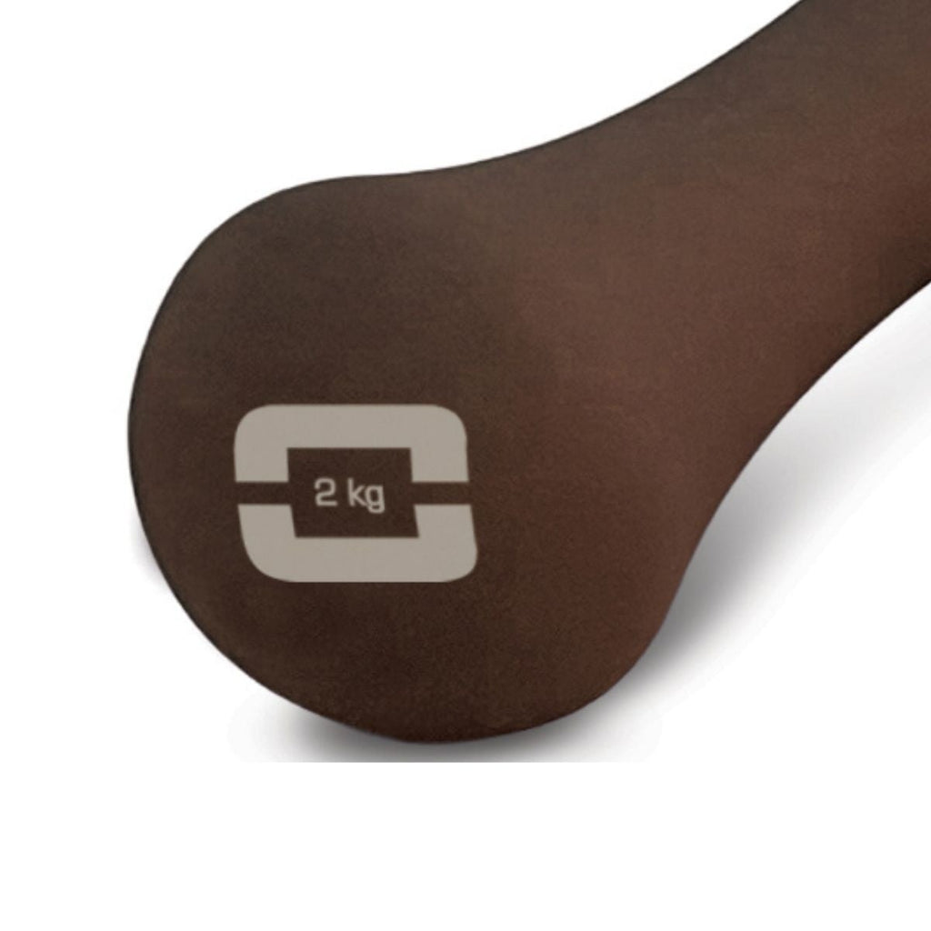 Liveness Neopreen Yoga Dumbbell - 2 kg - Chocolade