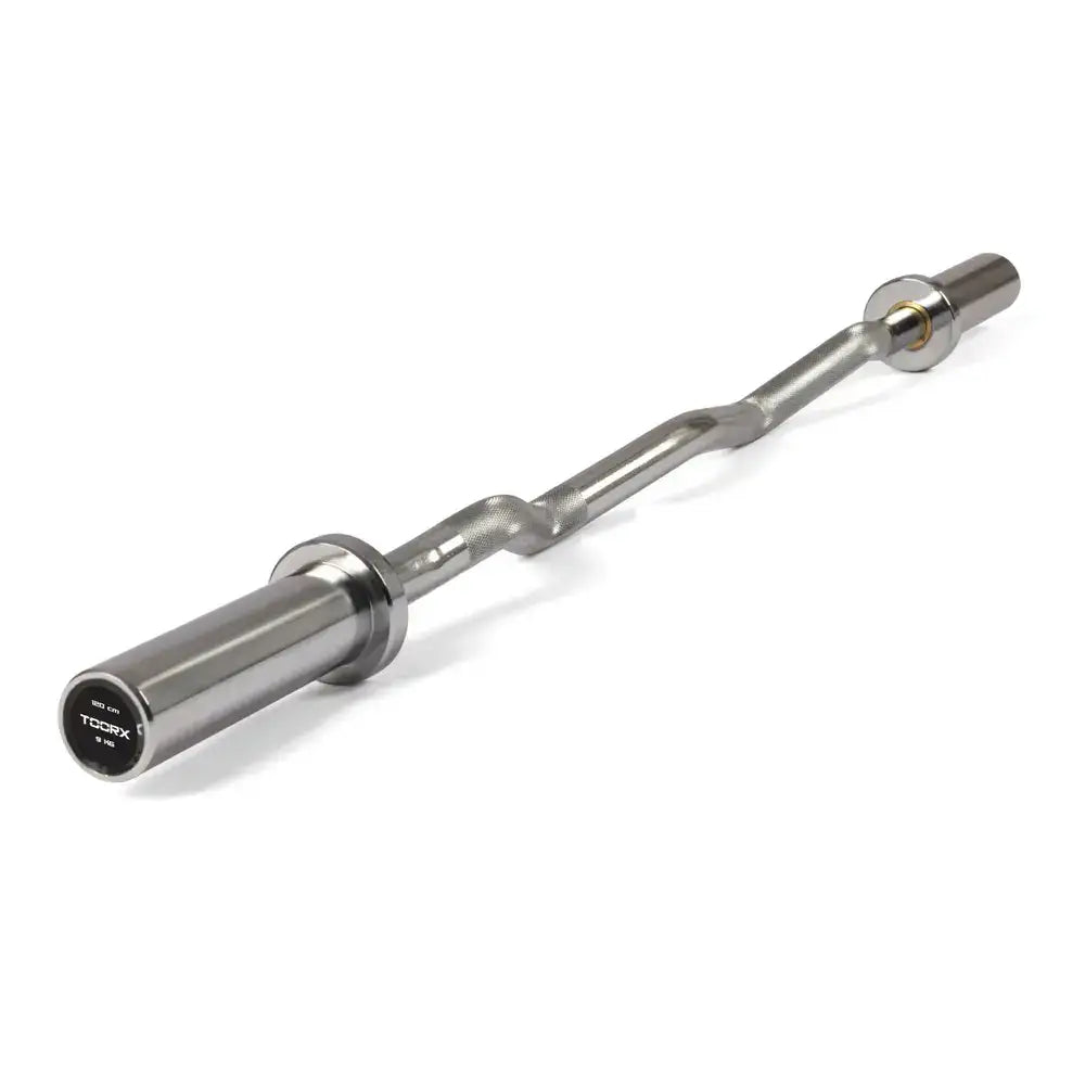 Barre de musculation curl olympique Toorx - 120 cm - Chrome