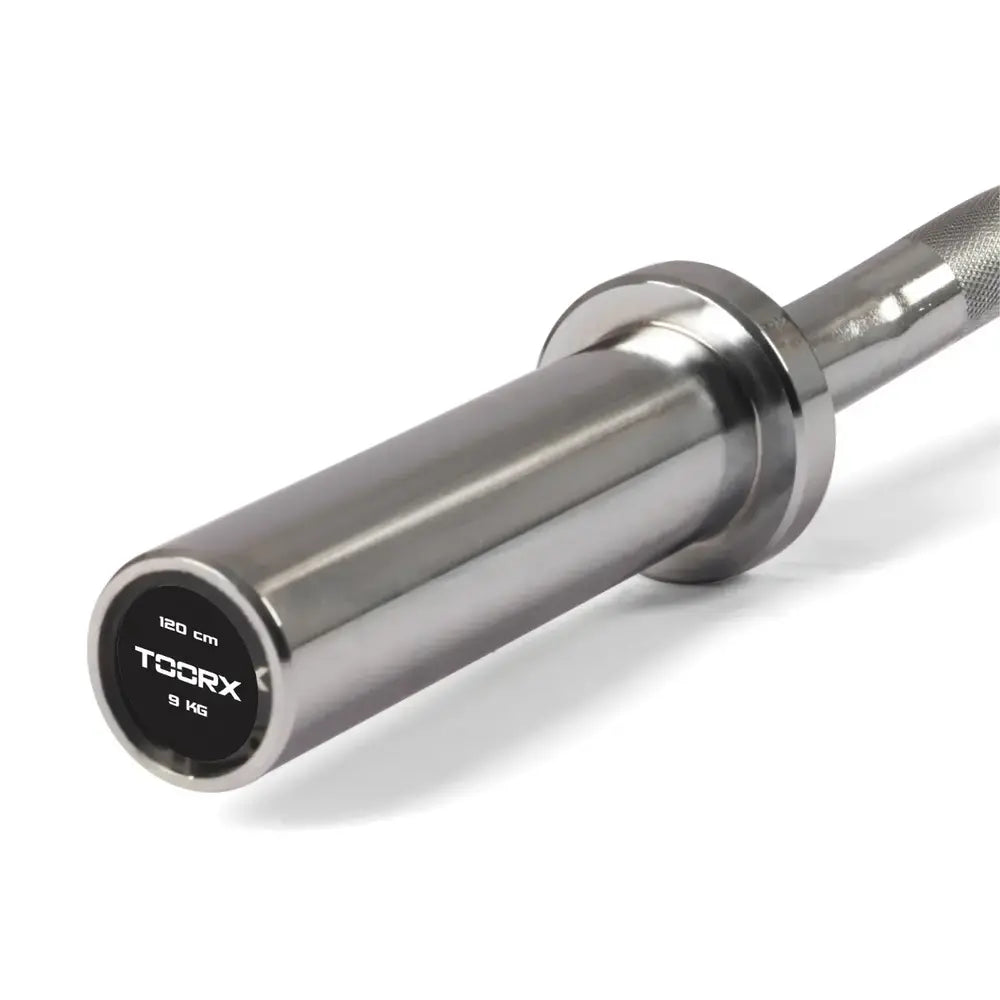 Barre de musculation curl olympique Toorx - 120 cm - Chrome
