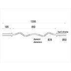 Barre de musculation curl olympique Toorx - 120 cm - Chrome