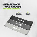 VirtuFit Mini Bands Set - Weerstandsbanden - Fitness Elastieken - 3 stuks - In gebruik