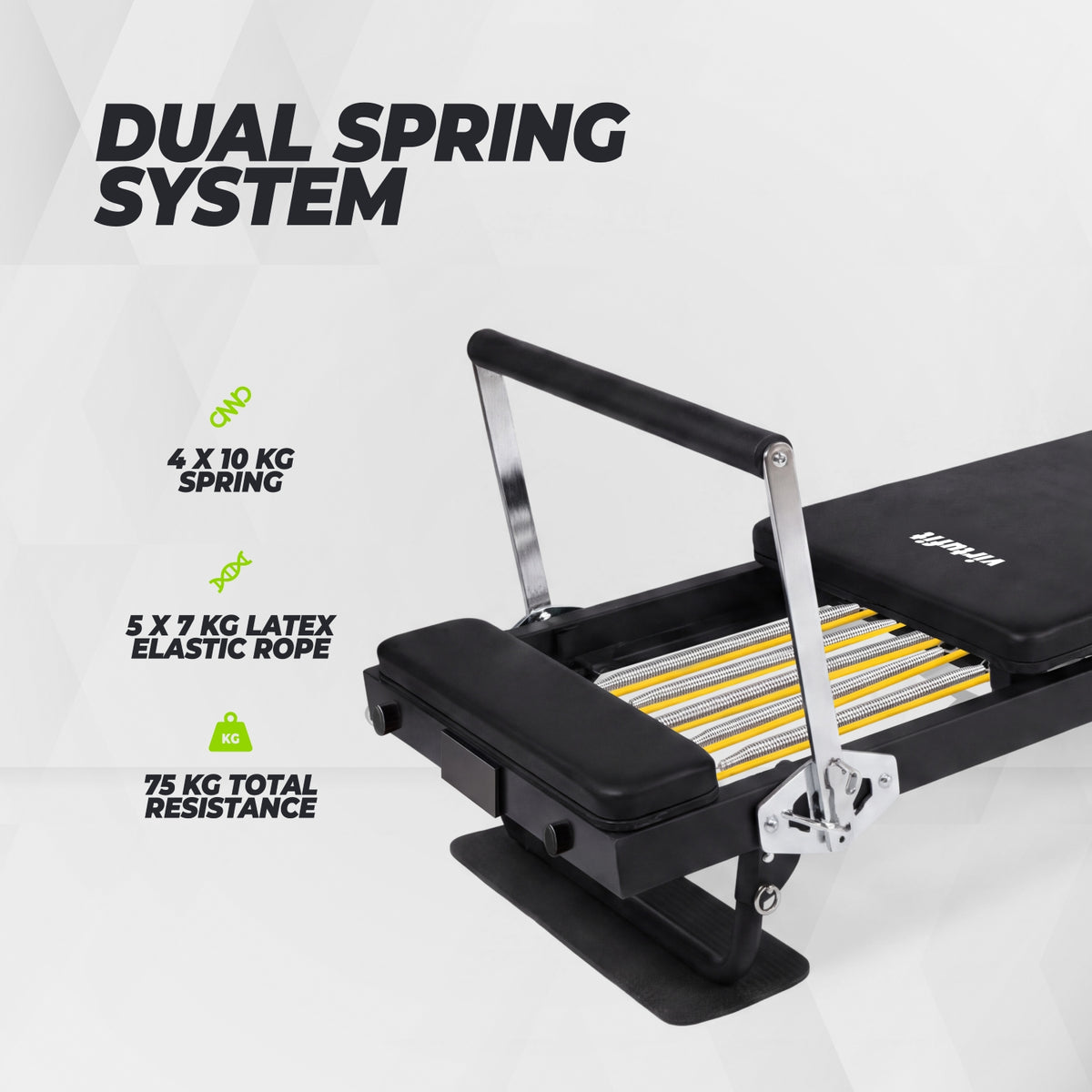 VirtuFit Pilates Reformer - Pliable - Noir