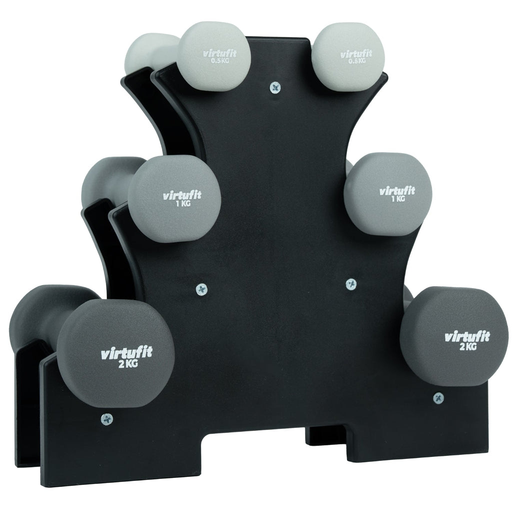 VirtuFit Neopreen Dumbbellset - Halterset - Met Houder