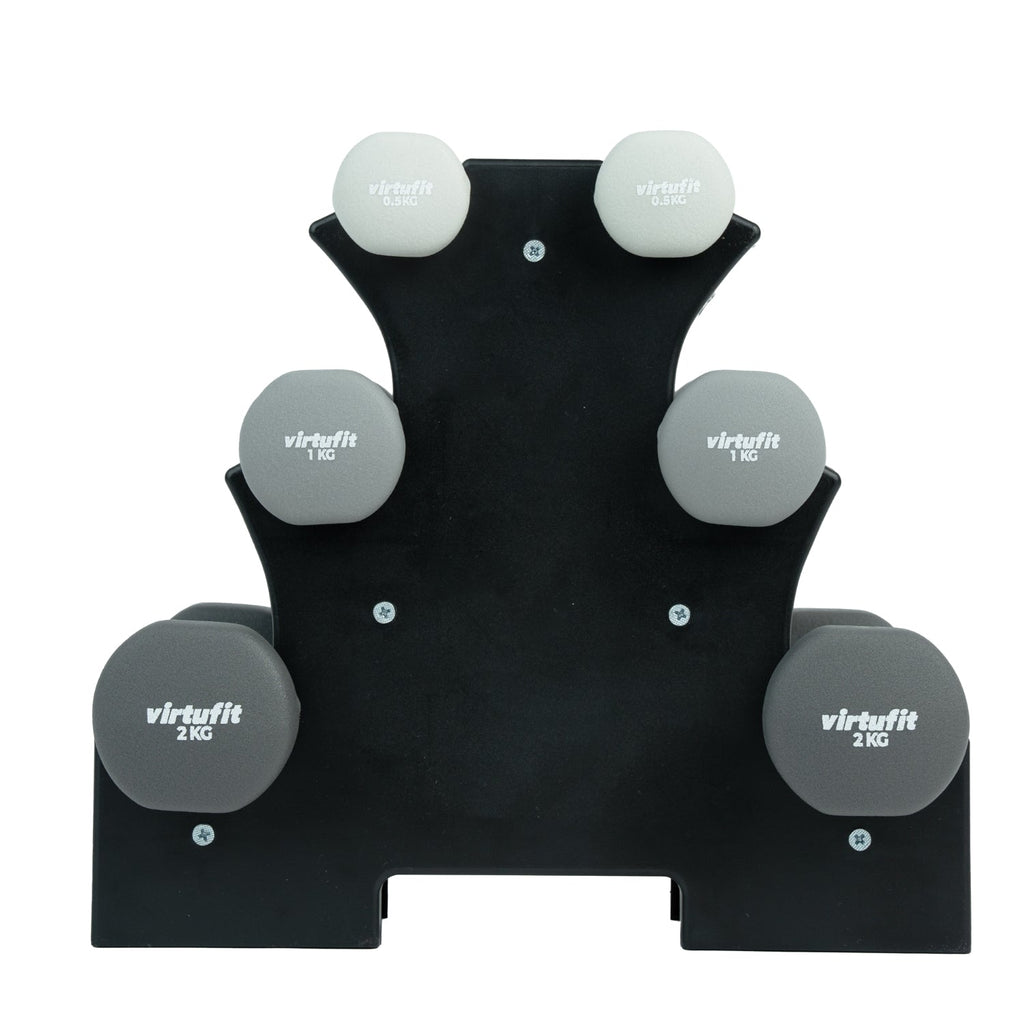 VirtuFit Neopreen Dumbbellset - Halterset - Met Houder