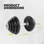 VirtuFit Verstelbare Dumbbellset Pro - Halterset - Gietijzer - 1 x 15 kg - Afbeelding 6