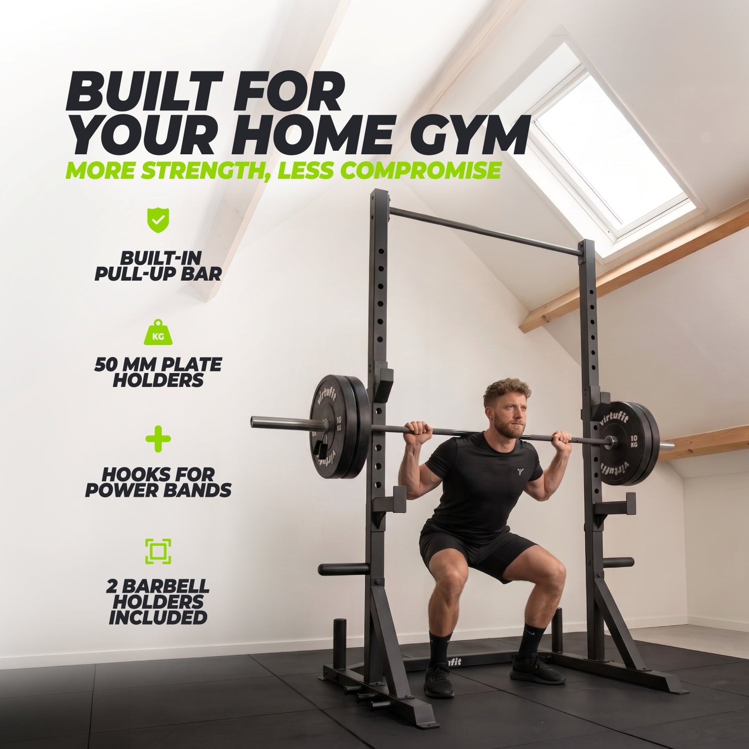 VirtuFit Power Rack - Squat Rack Pro - avec barre de traction