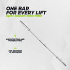 VirtuFit Barre Olympique 220 cm - Chrome - 20 kg