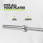 VirtuFit Barre Olympique 220 cm - Chrome - 20 kg