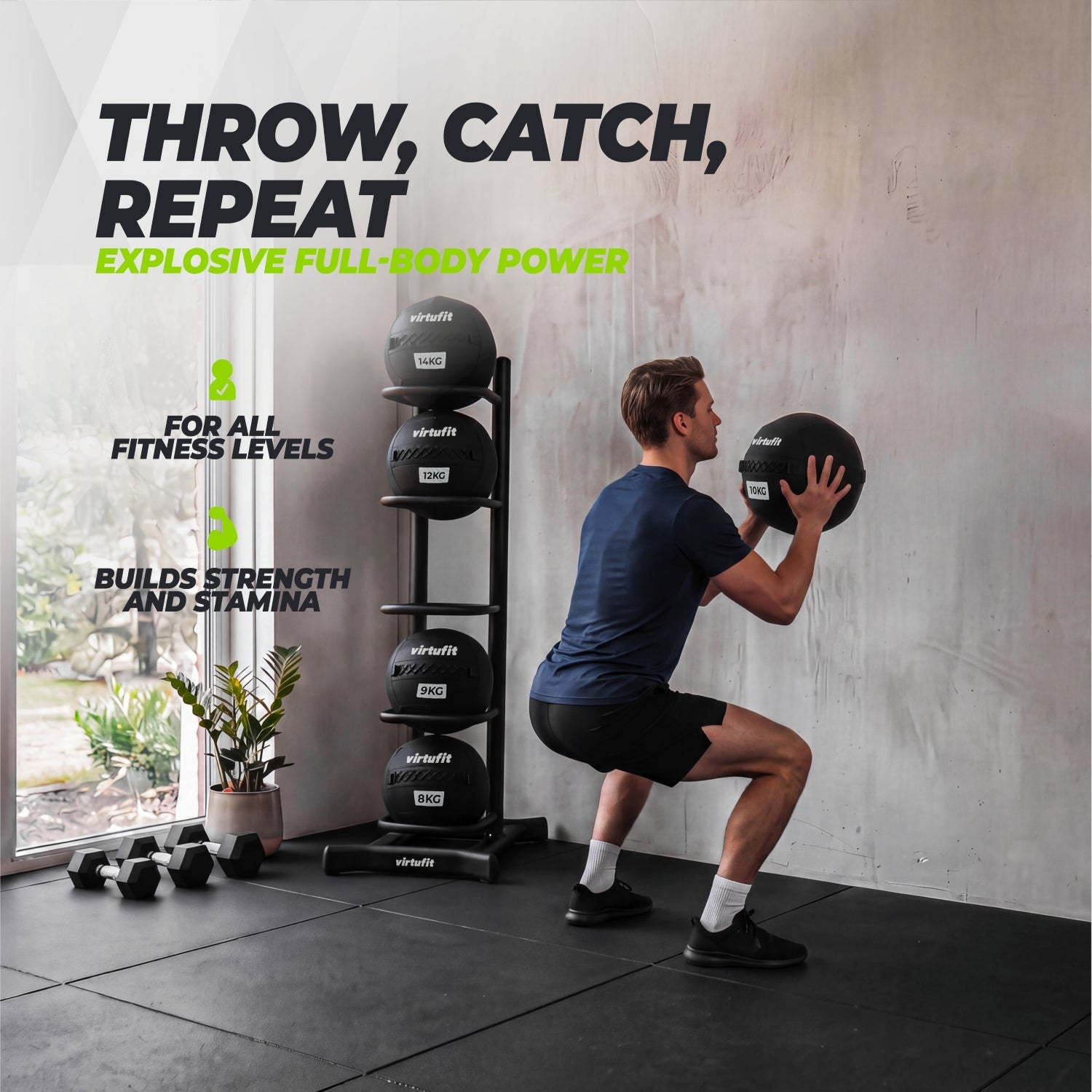 VirtuFit Premium Wall Ball - 2 kg - Tweedekans