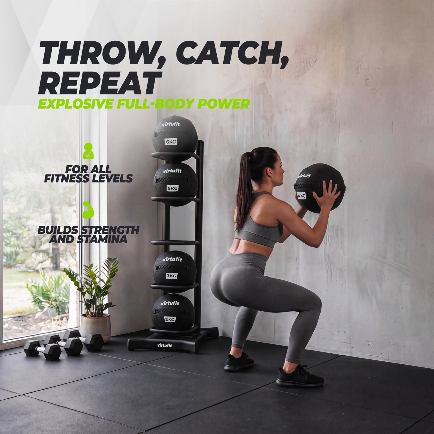 VirtuFit Premium Wall Ball - 9 kg - Tweedekans