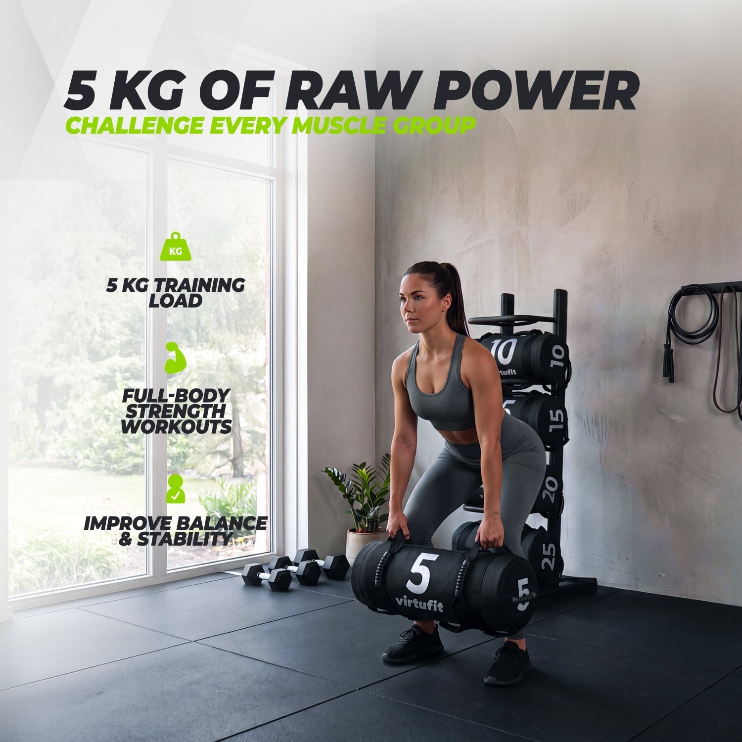 VirtuFit Power Bag - Fitnessbag - 5 kg - Detail
