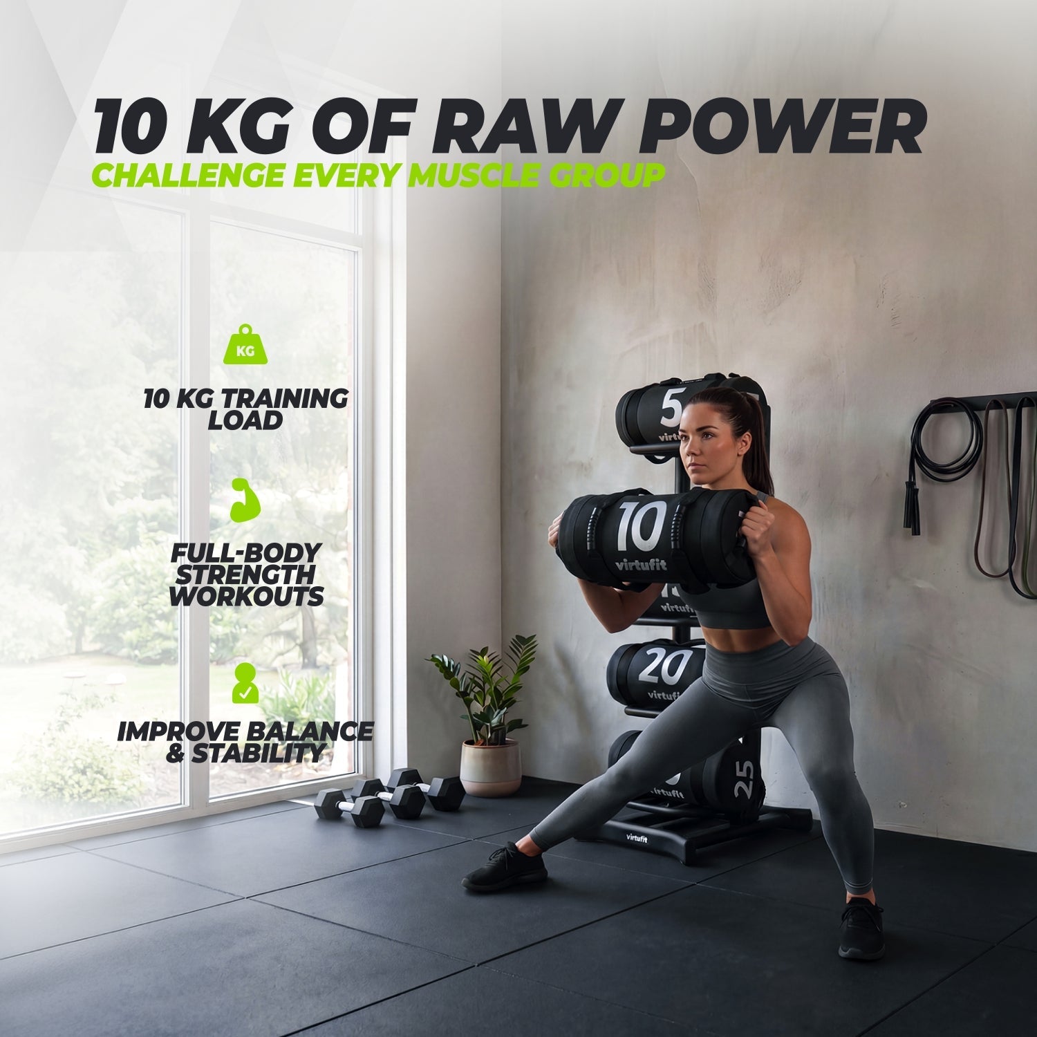 VirtuFit Power Bag - Fitnessbag - 10 kg - Detail