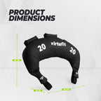 Sac bulgare VirtuFit - Sac de fitness - 20 kg - Tweedekans