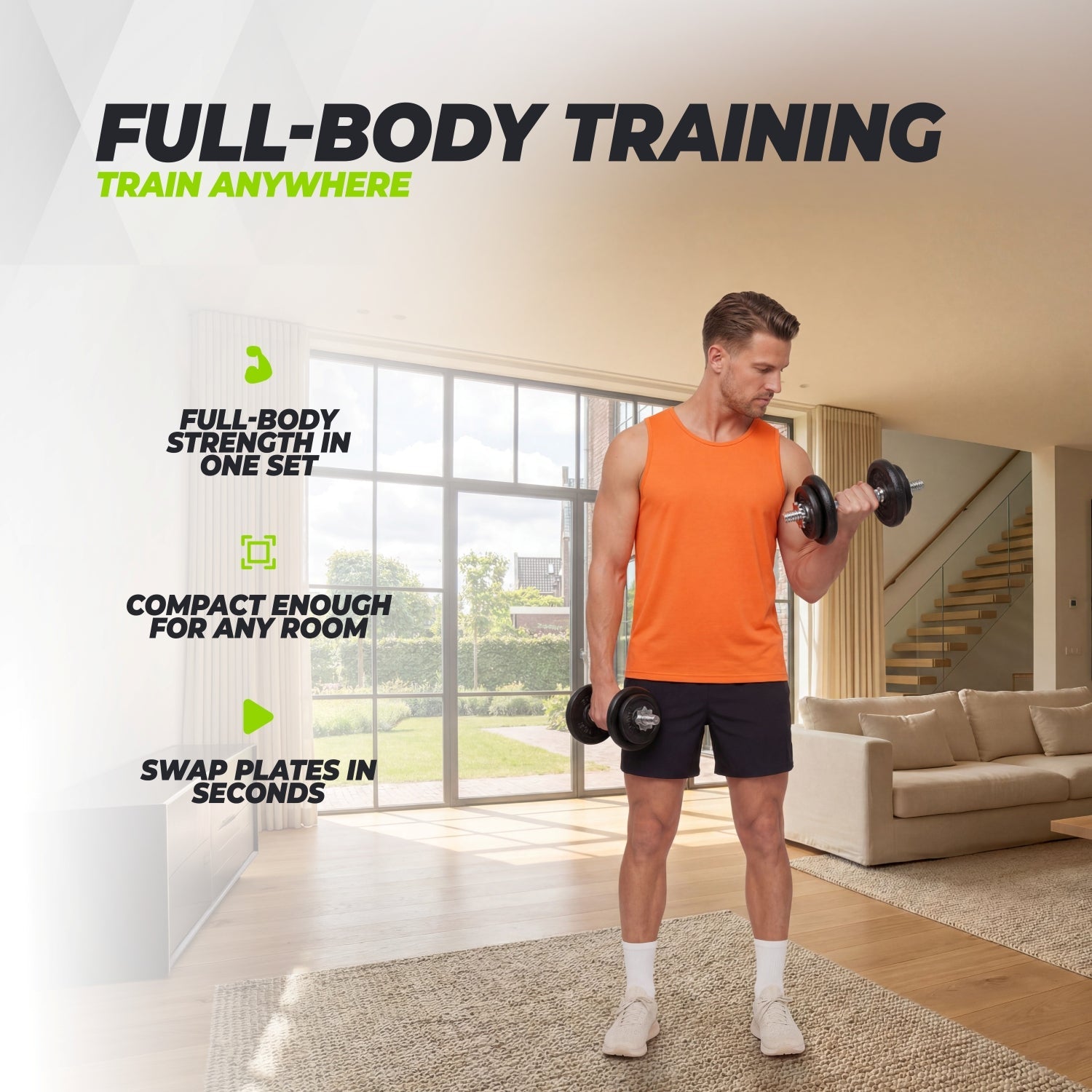 VirtuFit Verstelbare Dumbbellset Pro 20 kg - 2 x 10 kg - Inclusief koffer