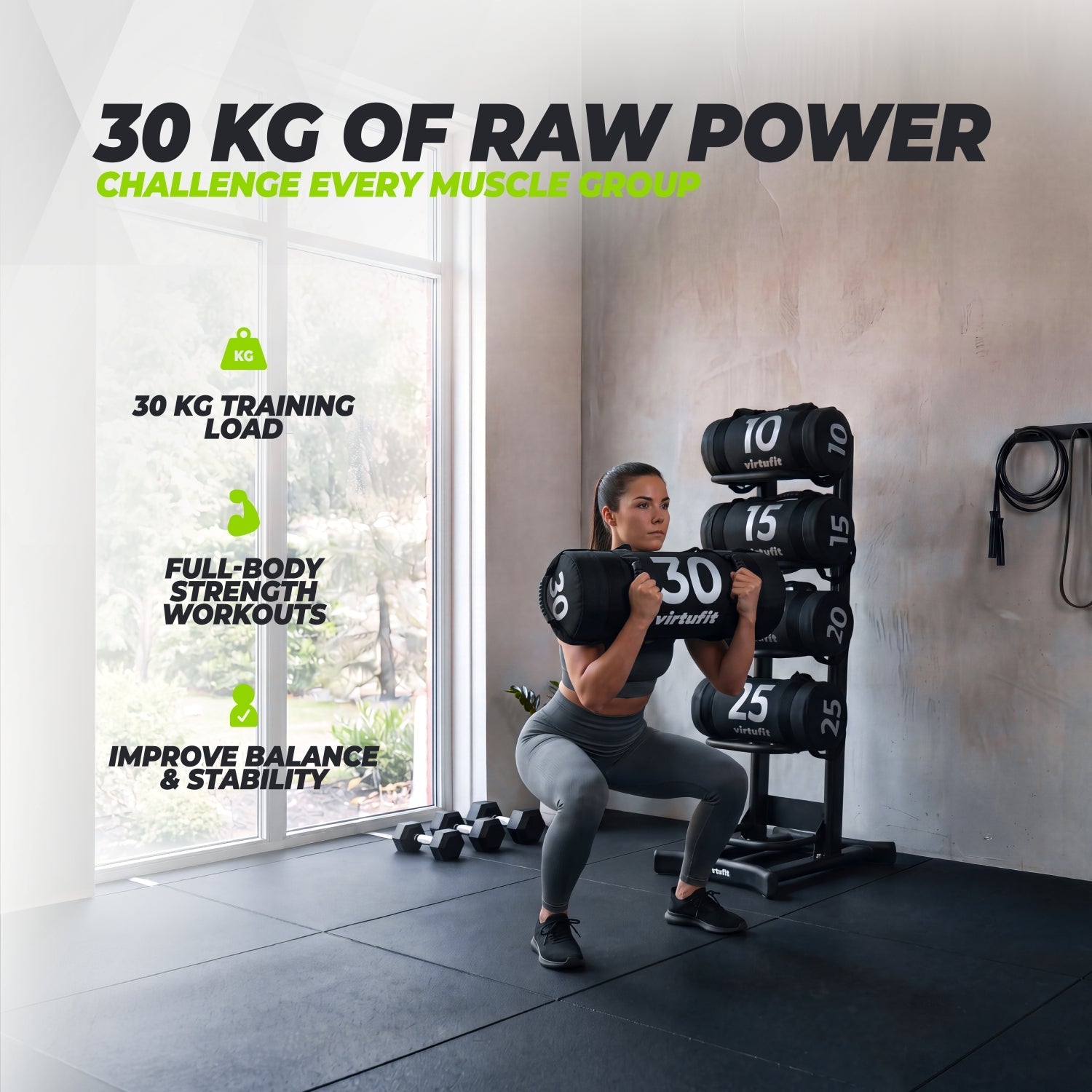 VirtuFit Power Bag - Sac de fitness - 30 kg