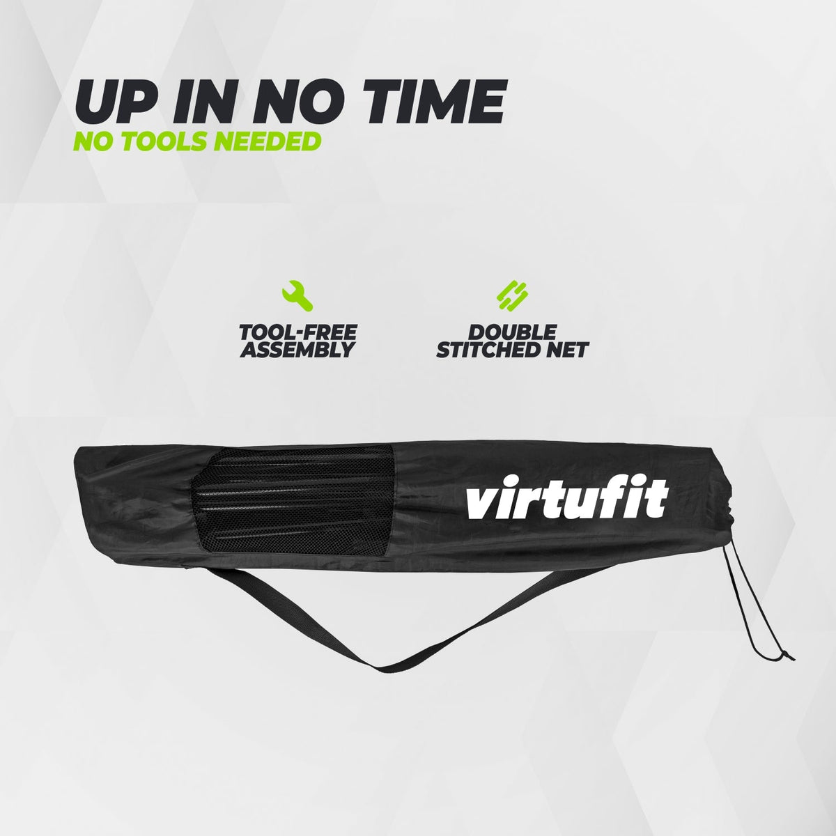 Filet de badminton et de tennis VirtuFit - 510 cm - Comprend un étui de transport.