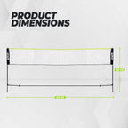 Filet de badminton et de tennis VirtuFit - 510 cm - Comprend un étui de transport.