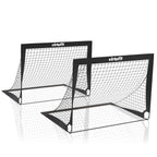 VirtuFit Pop-Up Football Goal Set - Buts de football - 120 x 90 cm