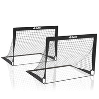 VirtuFit Pop-Up Voetbaldoelen Set - Voetbalgoals - 120 x 90 cm - Zwart - Hoofdafbeelding