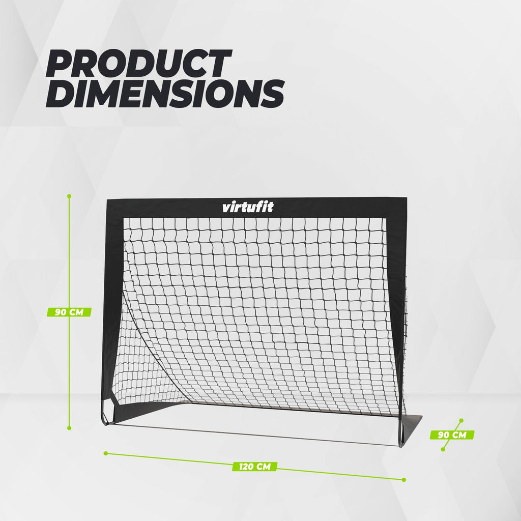 VirtuFit Pop-Up Football Goal Set - Buts de football - 120 x 90 cm