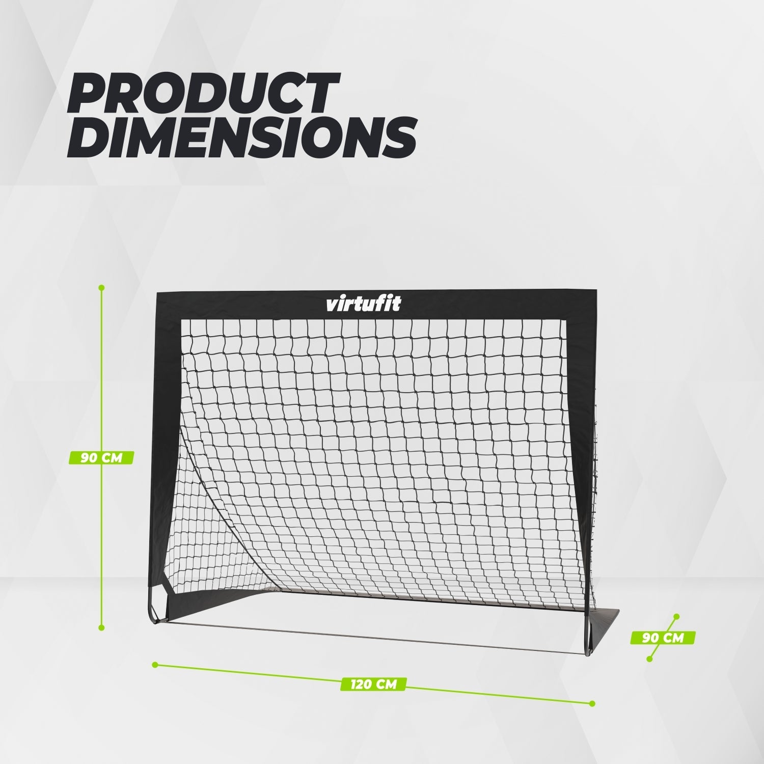 VirtuFit Pop-Up Football Goal Set - Buts de football - 120 x 90 cm