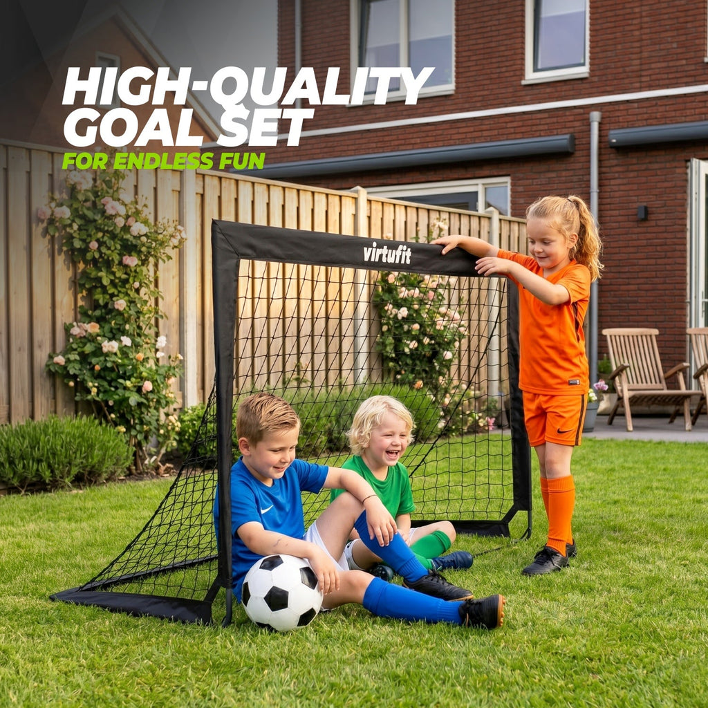 VirtuFit Pop-Up Football Goal Set - Buts de football - 120 x 90 cm
