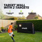 But de football VirtuFit Pro avec mur de but - But de football - 120 x 80 cm