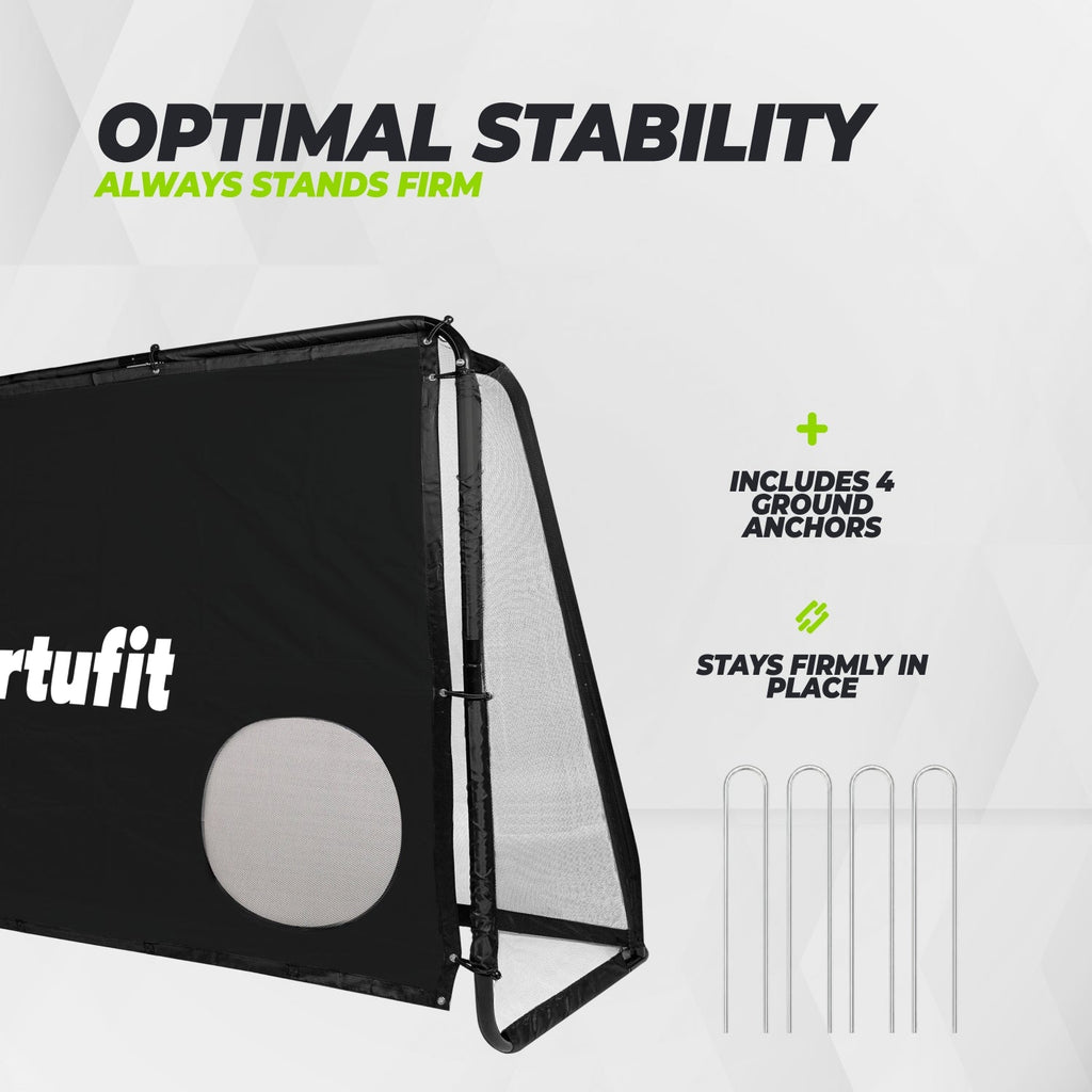 But de football VirtuFit Pro avec mur de but - But de football - 120 x 80 cm