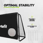 But de football VirtuFit Pro avec mur de but - But de football - 120 x 80 cm