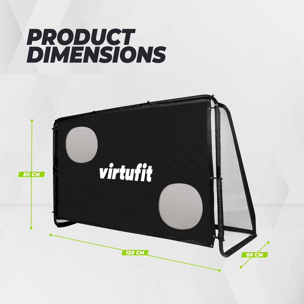 But de football VirtuFit Pro avec mur de but - But de football - 120 x 80 cm
