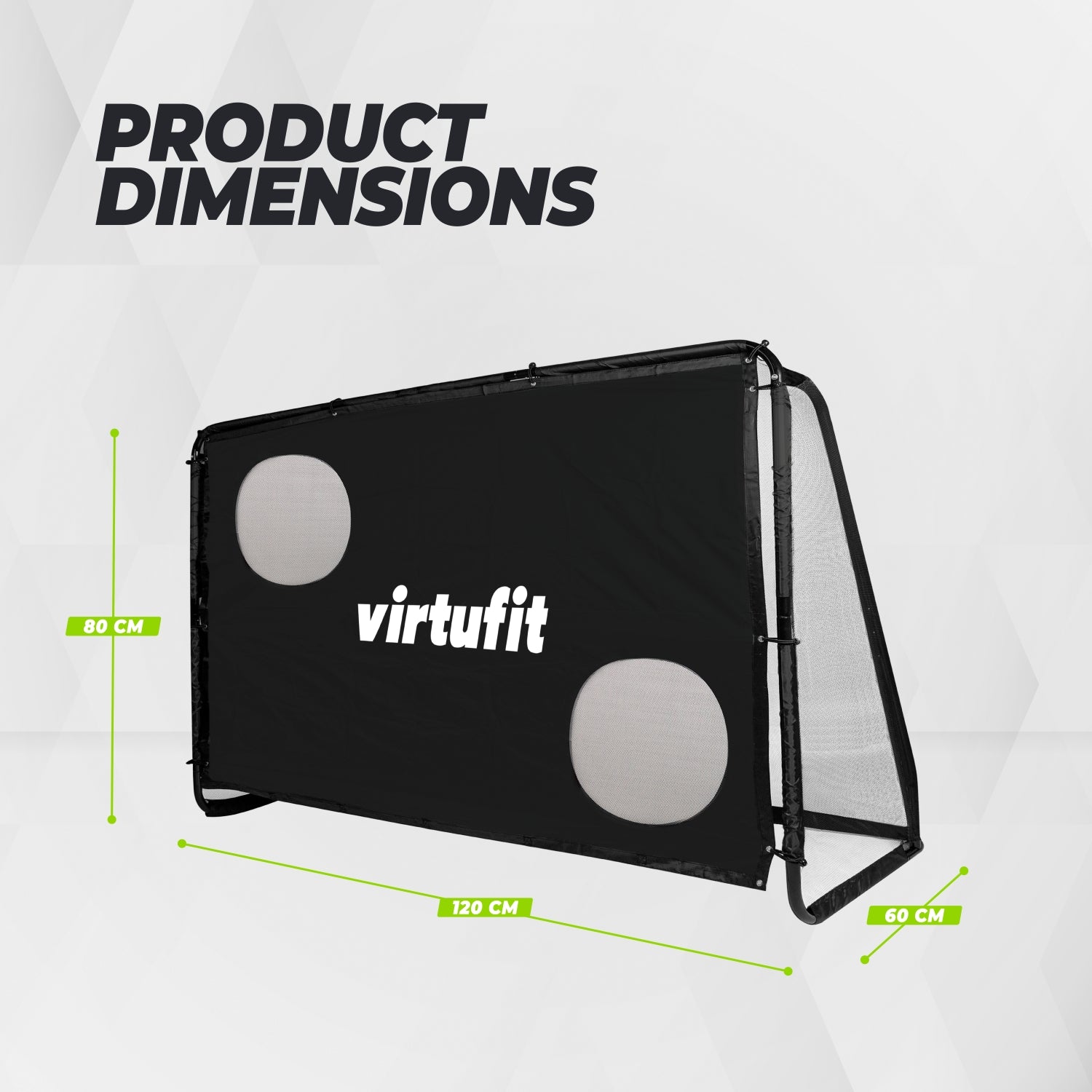 But de football VirtuFit Pro avec mur de but - But de football - 120 x 80 cm