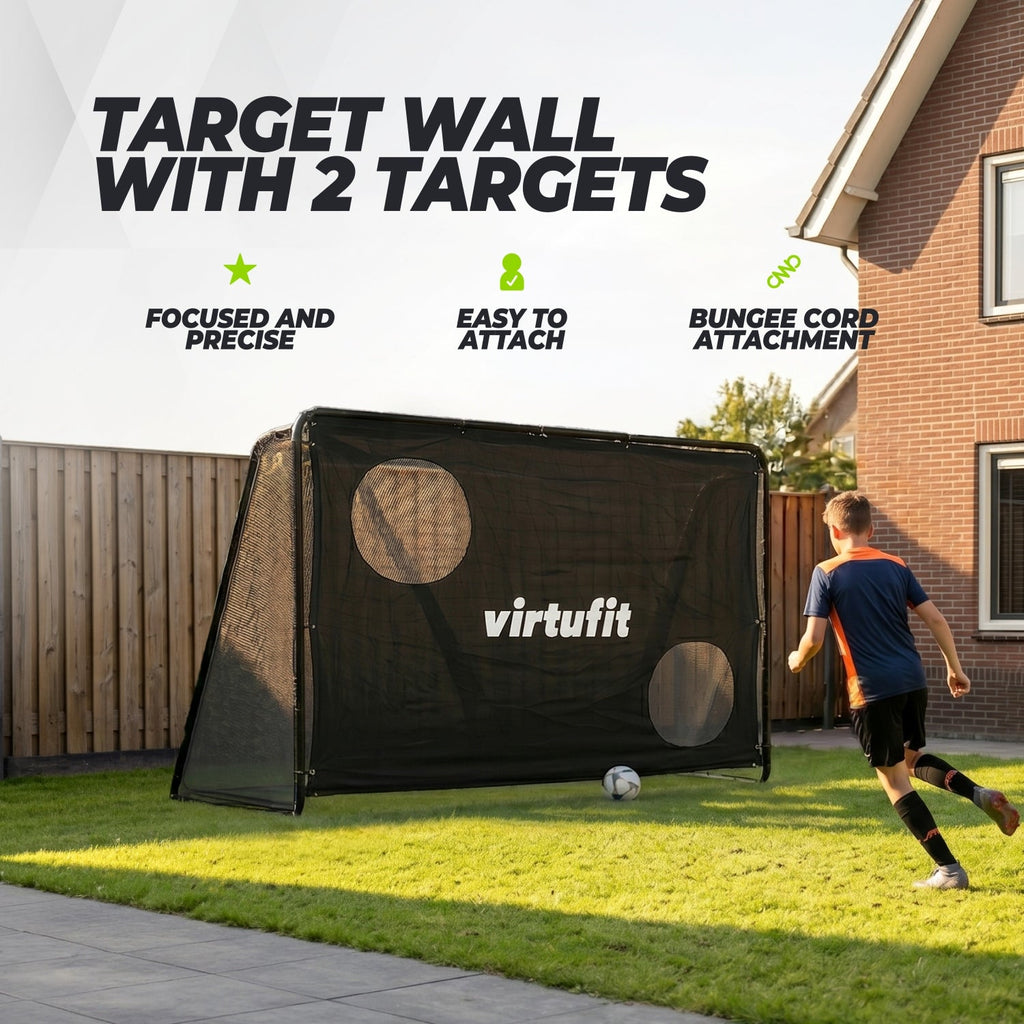 But de football VirtuFit Pro avec mur de but - But de football - 220 x 170 cm