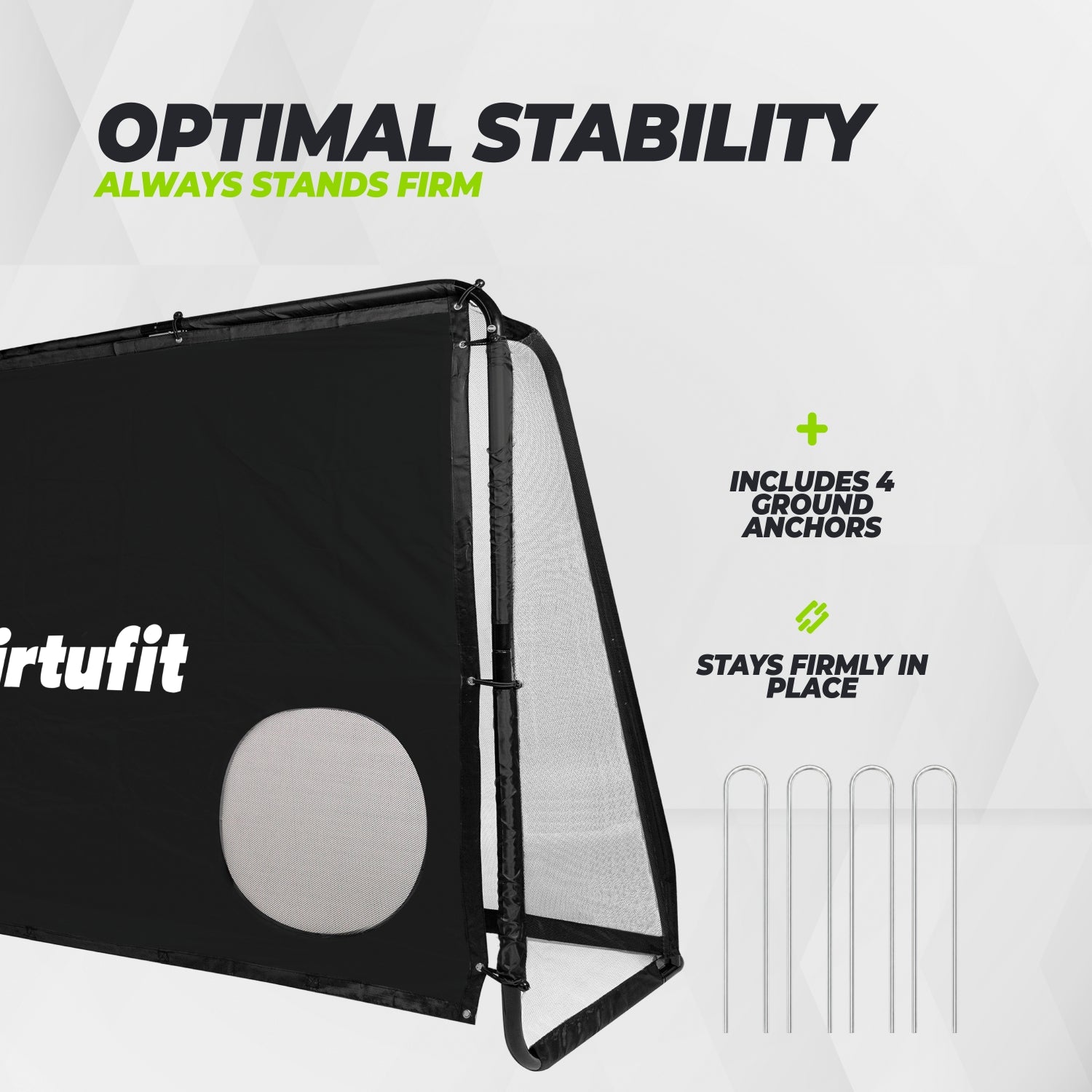 VirtuFit Voetbaldoel Pro met Doelwand - Voetbal Goal - 220 x 170 cm - Tweedekans