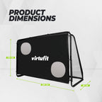 VirtuFit Voetbaldoel Pro met Doelwand - Voetbal Goal - 220 x 170 cm - Tweedekans