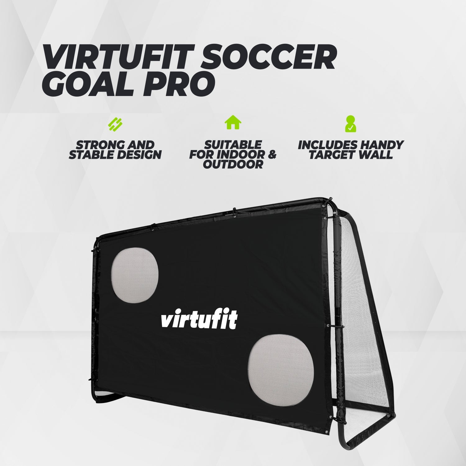 But de football VirtuFit Pro avec mur de but - But de football - 220 x 170 cm