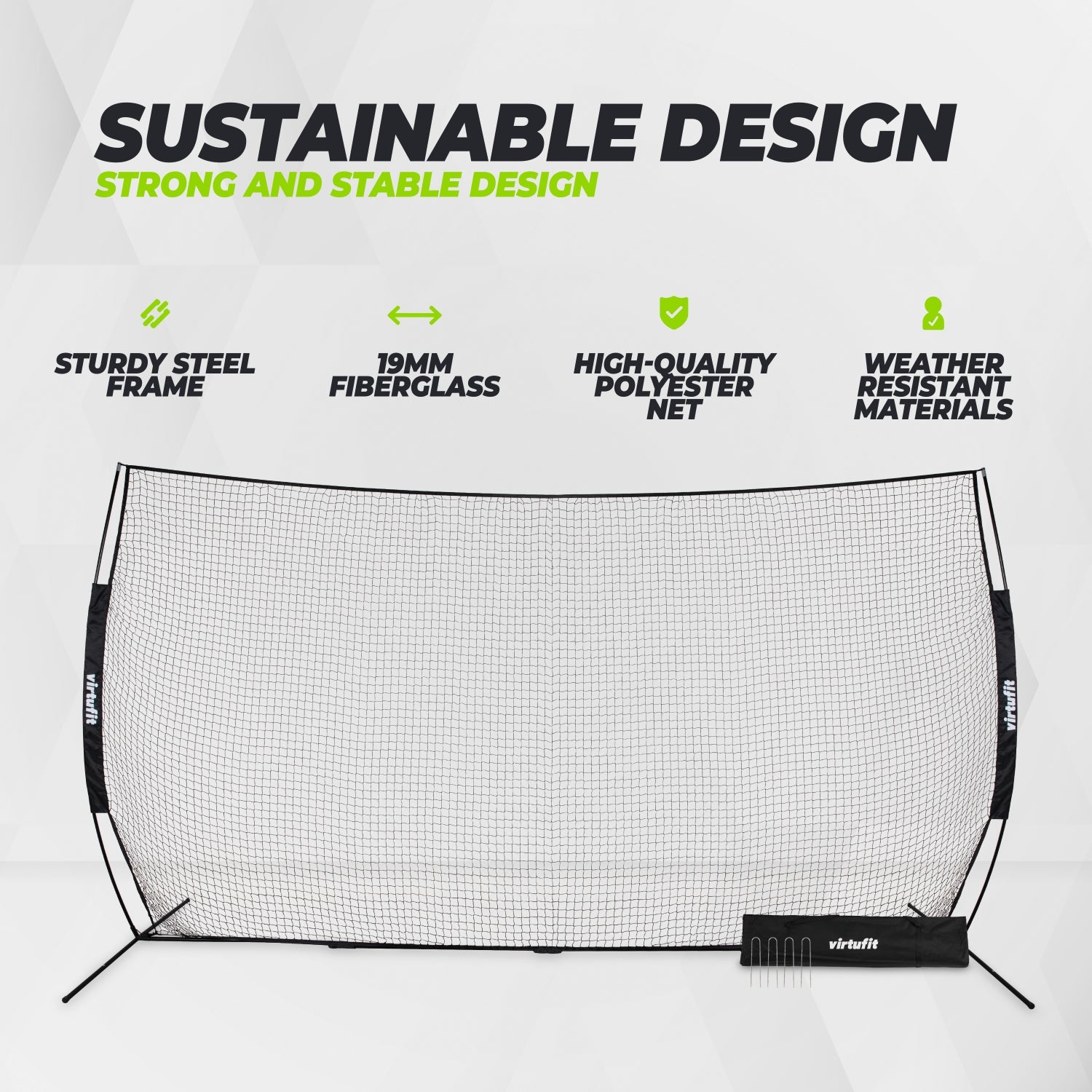 VirtuFit Backstop Net - Safety Net - Ballenvanger - 500x300cm