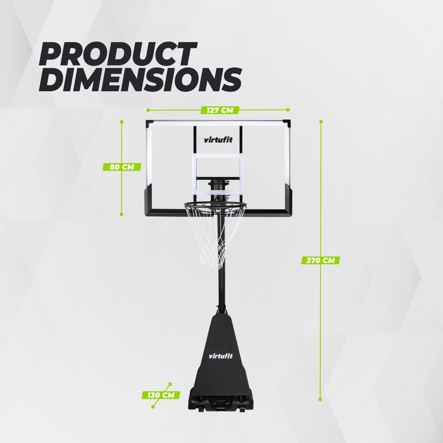 VirtuFit Premium Verstelbare Basketbalpaal - 245 tot 305 cm - Afbeelding 8