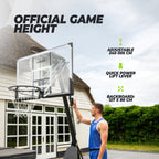 VirtuFit Premium Verstelbare Basketbalpaal - 245 tot 305 cm - Detail