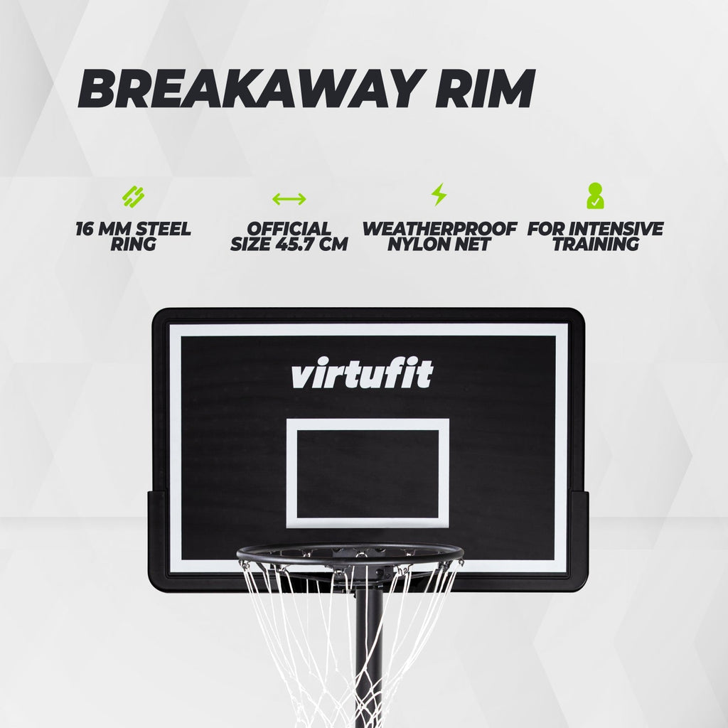 VirtuFit Verstelbare Basketbalpaal - 220 tot 305 cm