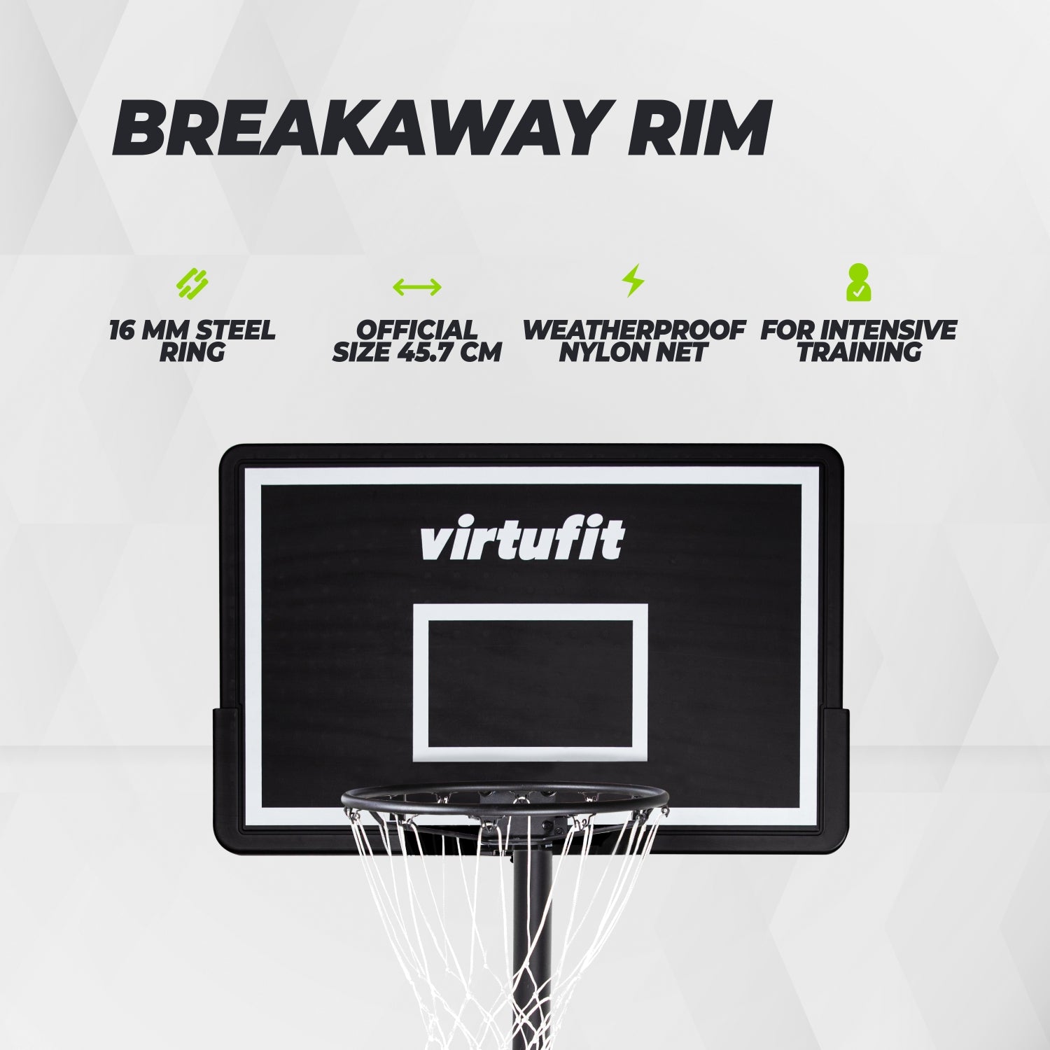VirtuFit Verstelbare Basketbalpaal - 220 tot 305 cm