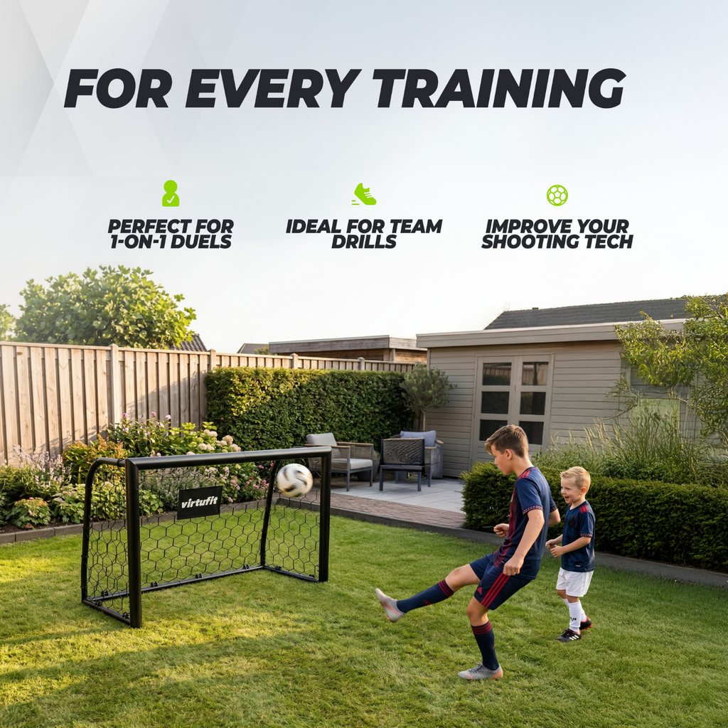VirtuFit Voetbaldoel Premium - Heavy Duty Voetbal Goal - 120 x 80 x 60 - Tweedekans