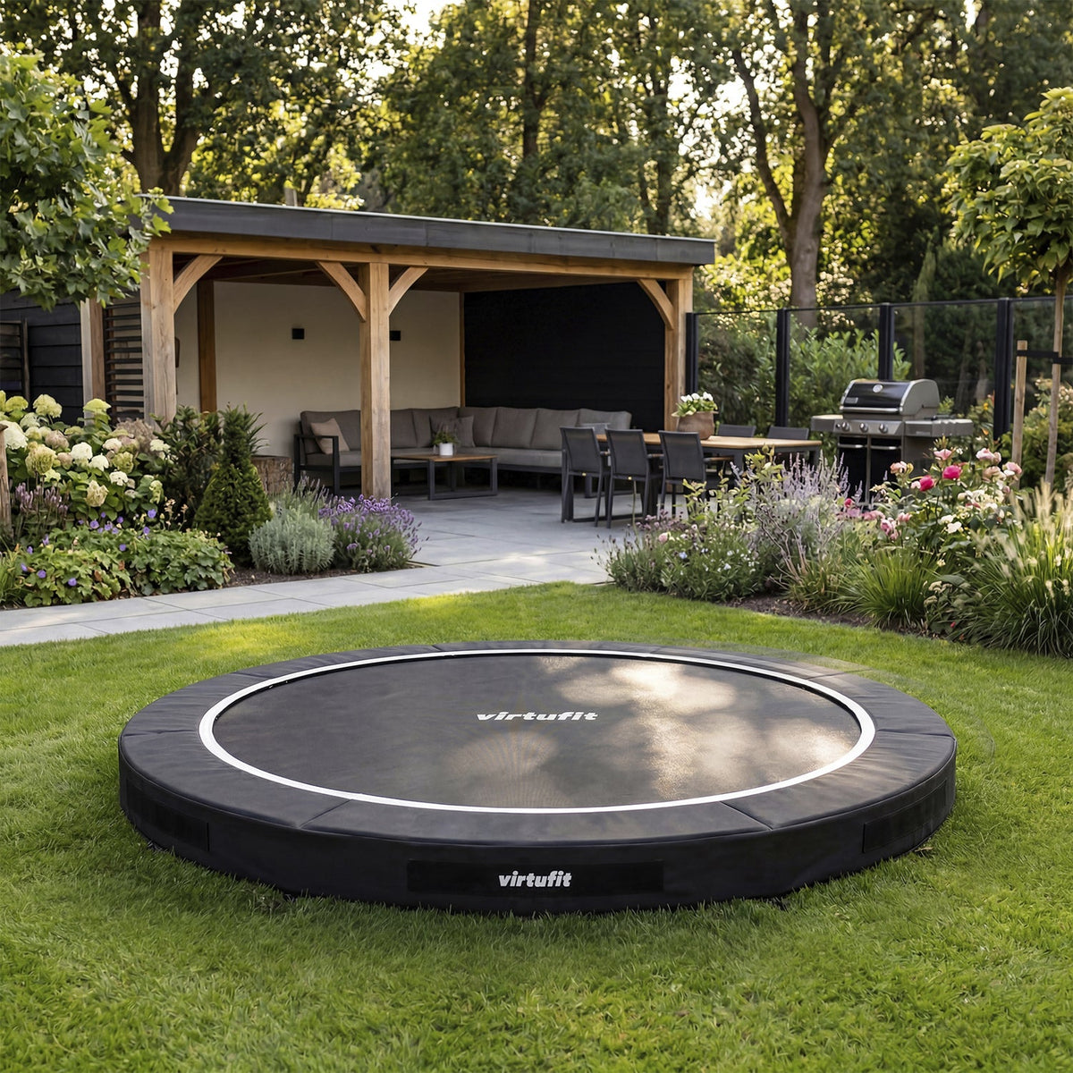 Trampoline Inground VirtuFit 251 cm - Sans Filet de Sécurité - Tweedekans
