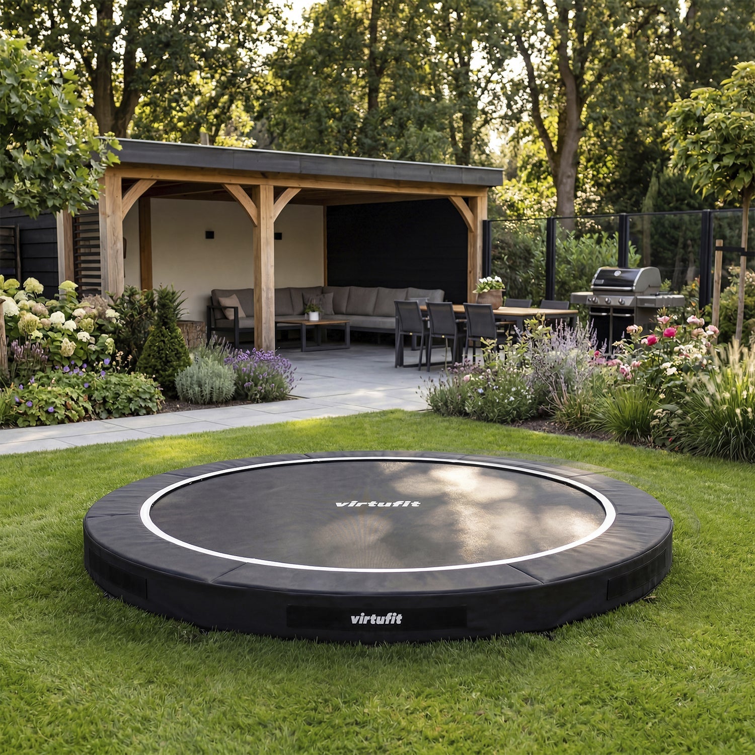 Trampoline Inground VirtuFit 251 cm - Sans Filet de Sécurité